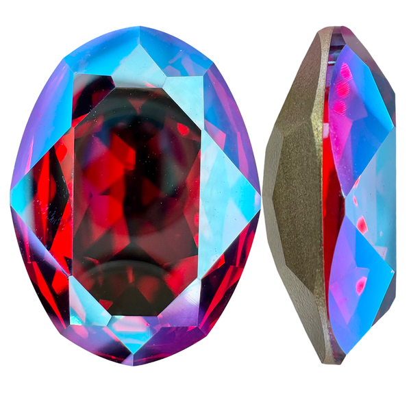 Dreamtime Crystal DC 4120 Oval Fancy Stone Scarlet Shimmer 25x18mm