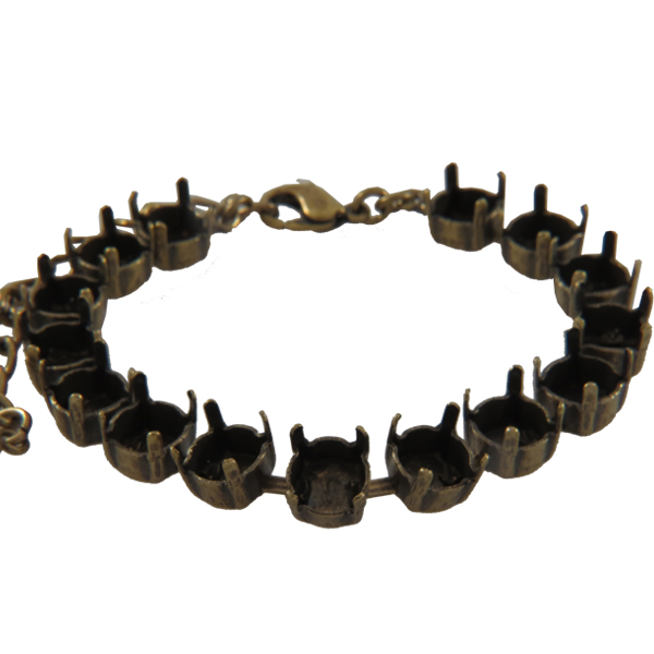 Empty Cup Chain Bracelet Hand Set Stones SS39 with 14 boxes for Dreamtime Crystal 1088 or 1028