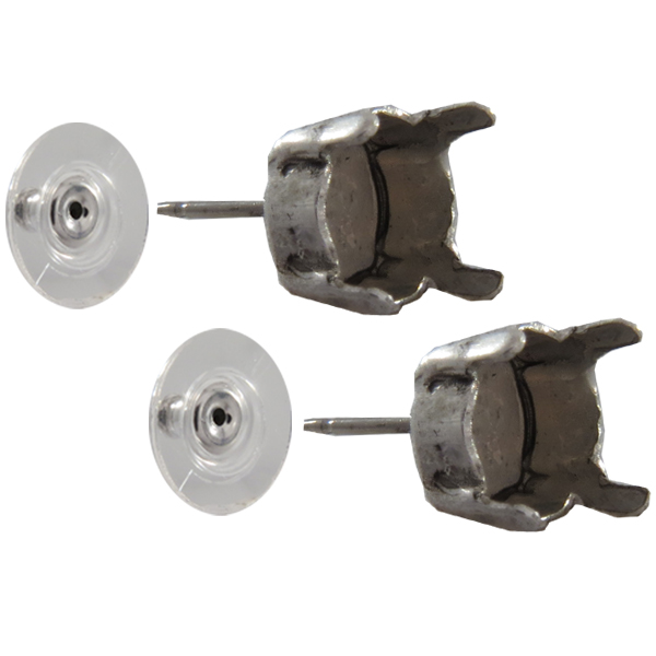 Empty Cup Chain Earrings Hand Set Stones 6mm Stud for Dreamtime Crystal 1028 and 1088 29ss Pair