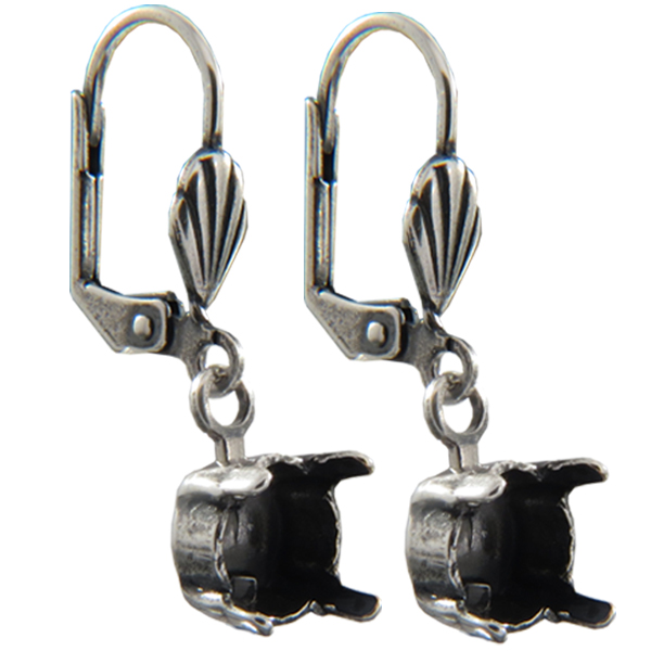 Empty Jewelry Earrings Setting for Dreamtime Crystal 1088 ss39. Pair.