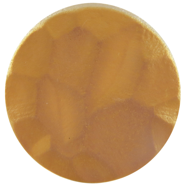 German Round Glass Cabochon Facetted 16mm Crystal Matte/Brandy