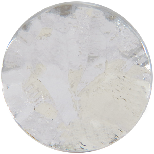 German Round Glass Cabochon Facetted 20mm Crystal Bright