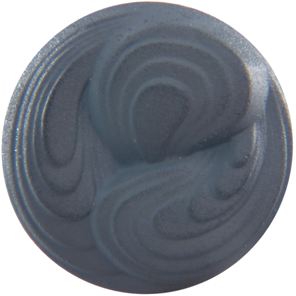 German Round Glass Cabochon Swirl 18mm Crystal Matte/Mystique