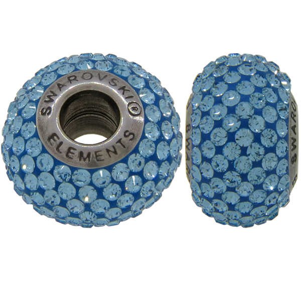 Swarovski 180101 BeCharmed Pave Beads 14mm Aquamarine