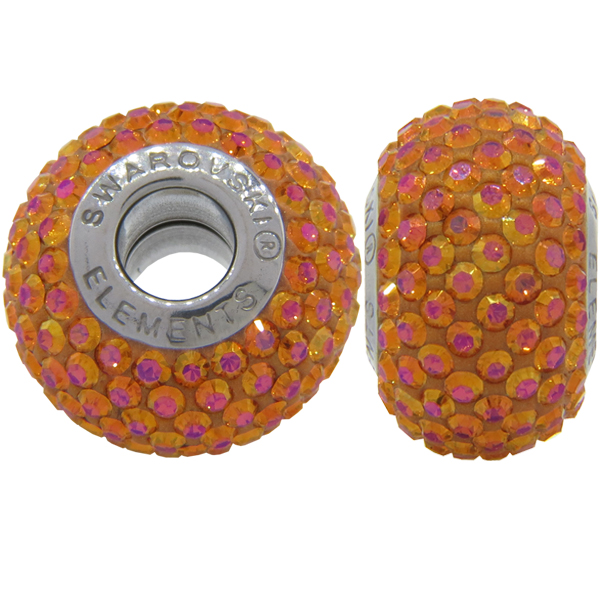 Swarovski 180101 BeCharmed Pave Beads 14mm Crystal Astral Pink