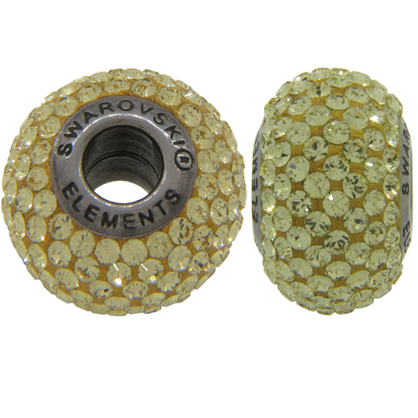 Swarovski 180101 BeCharmed Pave Beads 14mm Jonquil