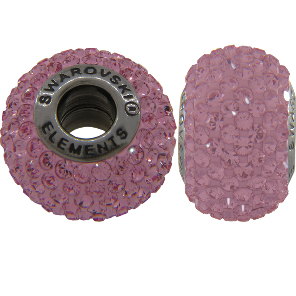 Swarovski 180101 BeCharmed Pave Beads 14mm Light Rose