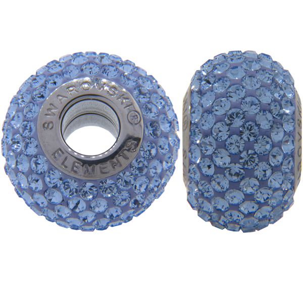 Swarovski 180101 BeCharmed Pave Beads 14mm Light Sapphire