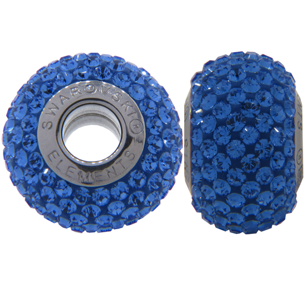 Swarovski 180101 BeCharmed Pave Beads 14mm Sapphire