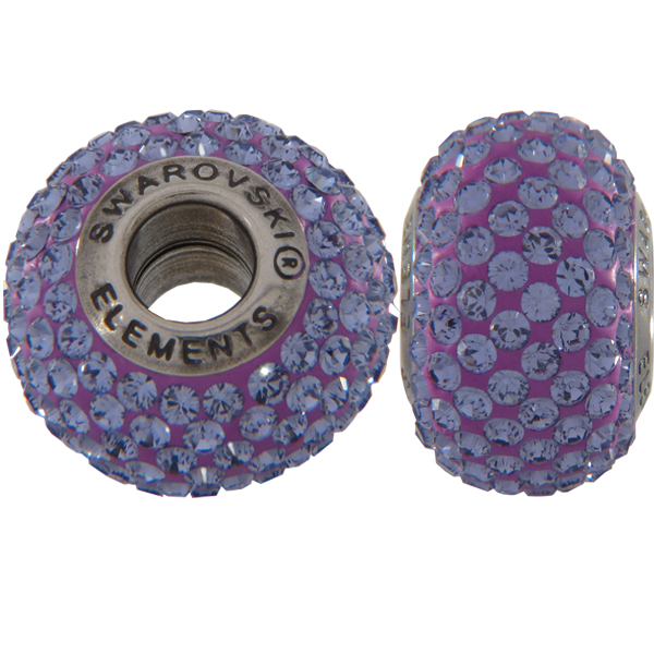 Swarovski 180101 BeCharmed Pave Beads 14mm Tanzanite