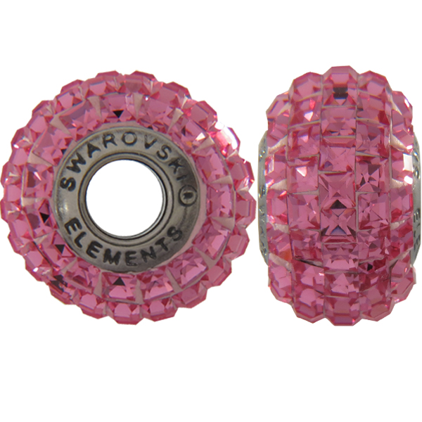 Swarovski 180201 BeCharmed Pave Beads 14mm Rose