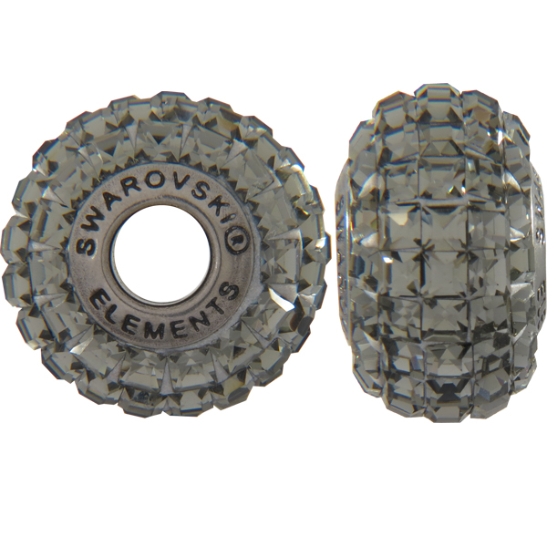 Swarovski 180201 BeCharmed Pave Beads 14mm Black Diamond