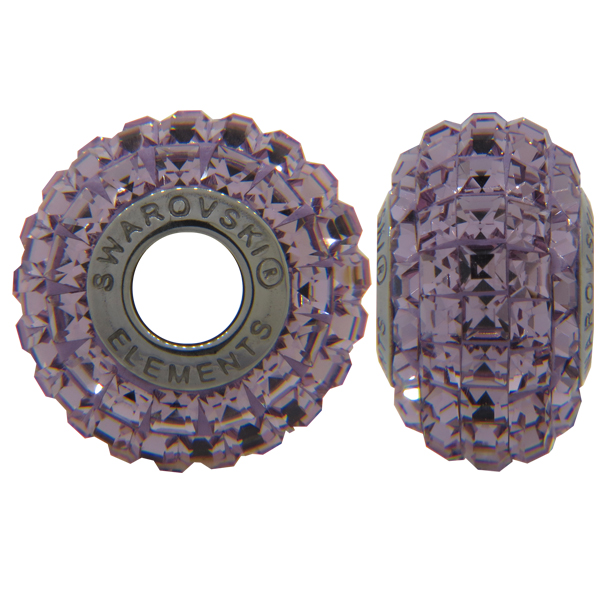 Swarovski 180201 BeCharmed Pave Beads 14mm Light Amethyst