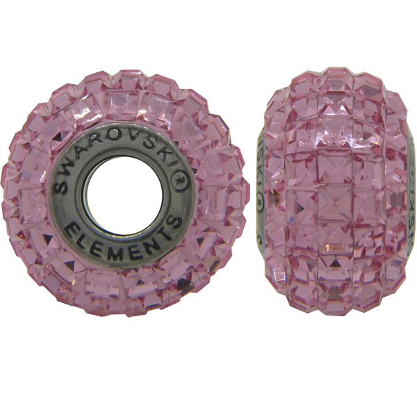 Swarovski 180201 BeCharmed Pave Beads 14mm Light Rose