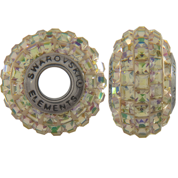 Swarovski 180201 BeCharmed Pave Beads 14mm Luminous Green