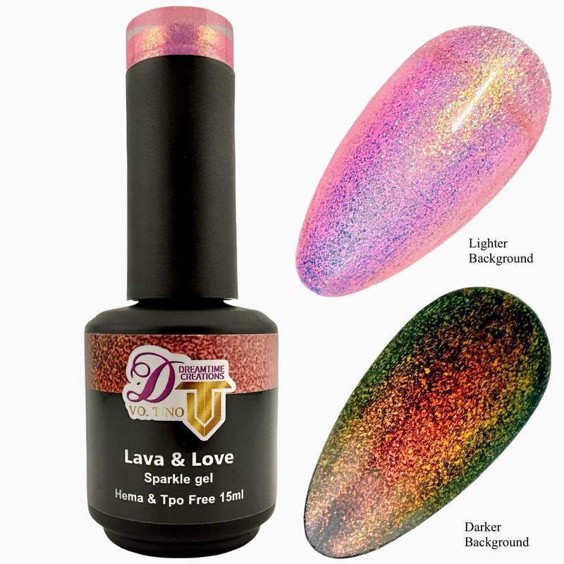 Tino Vo Sparkle Gel Polish, Lava & Love