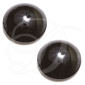 Swarovski 2080/4 Hotfix Pearl Cabochon Jet SS10