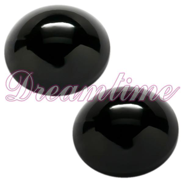 Dreamtime Crystal 2090/4 Cabochons Jet 4mm