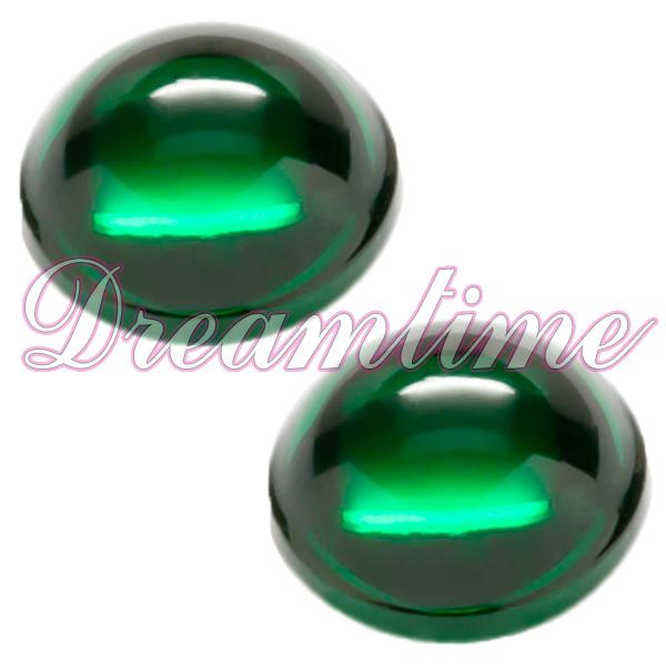 Dreamtime Crystal 2090/4 Cabochons Medium Emerald 4mm