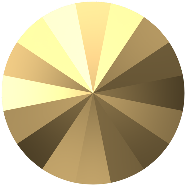 Dreamtime Crystal DC 1122 Rivoli Round Stone Crystal Aurum 12mm