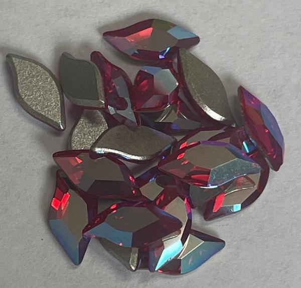 Swarovski 2797 Leaf Crystals Light Siam Shimmer 8mm x 4mm