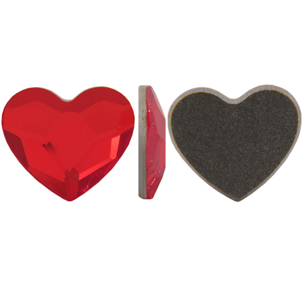 Swarovski 2808 Heart Flat Back Light Siam 6mm