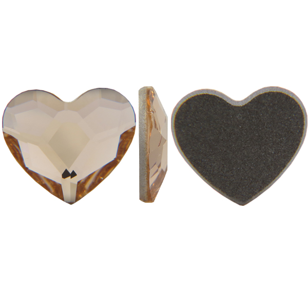 Swarovski 2808 Heart Flat Back Light Silk 6mm
