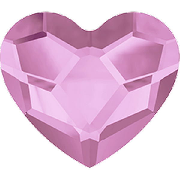 Swarovski 2808 Heart Flat Back Rosaline 6mm