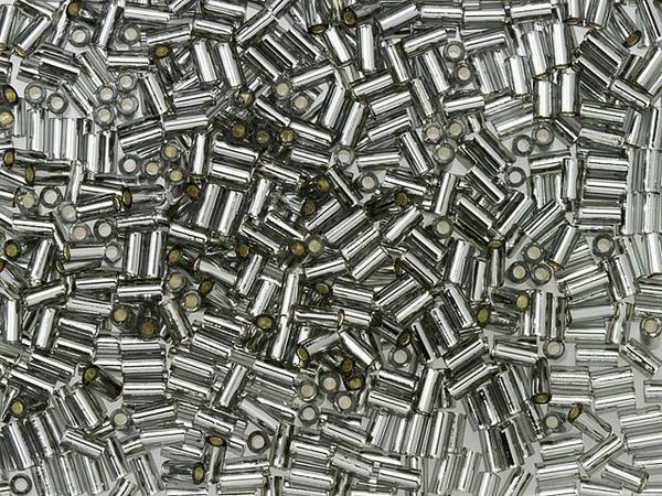 TOHO™ Crystal Silver Lined Gray Bugle Beads 3mm