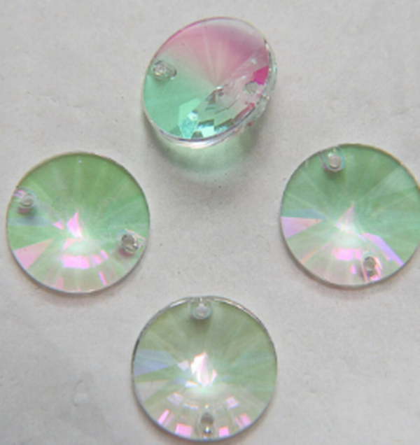 Swarovski 3200 Rivoli Sew-on Crystal Transmission "V" 12mm