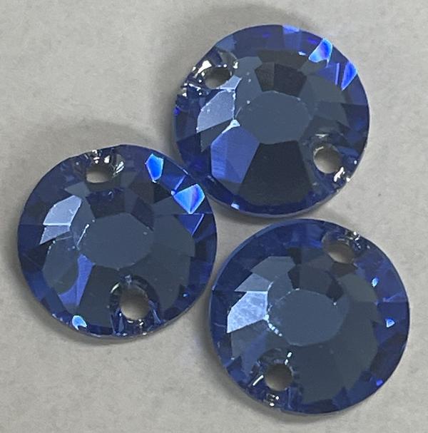 Swarovski 3204 Round Sew-on Sapphire 8mm