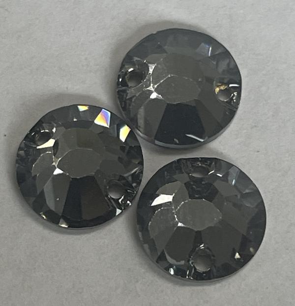 Swarovski 3204 Round Sew-on Crystal Silver Night 8mm