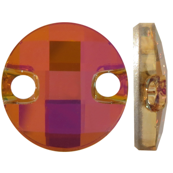 Dreamtime Crystal 3220 Round Chessboard Sew-on Mahogany 10mm