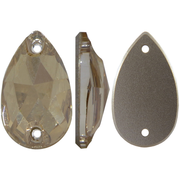 Swarovski 3230 Drop Sew-on Crystal Golden Shadow 12x7mm