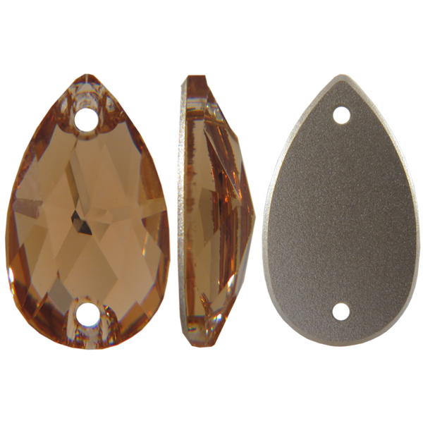Swarovski 3230 Drop Sew-on Light Colorado Topaz 12x7mm
