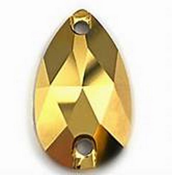Dreamtime Crystal DC 3230 Pear Sew-on Crystal Aurum 18x10.5mm