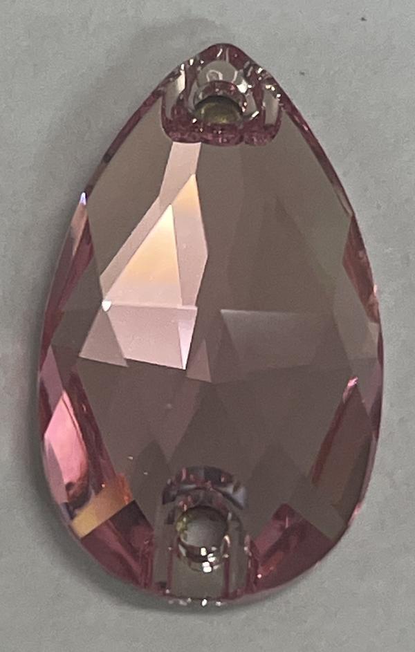 Swarovski 3230 Drop Sew-on Light Rose 18x10.5mm