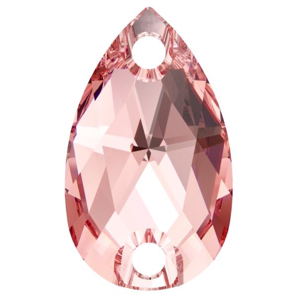 Dreamtime Crystal DC 3230 Drop Sew-on Rose Peach 12x7mm