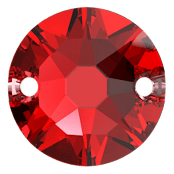 Dreamtime Crystal DC 3288 Round Sew-On Light Siam 10mm