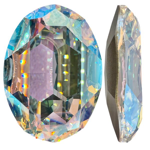 Swarovski 4127 Large Oval Fancy Stone Crystal Shimmer 39x28mm