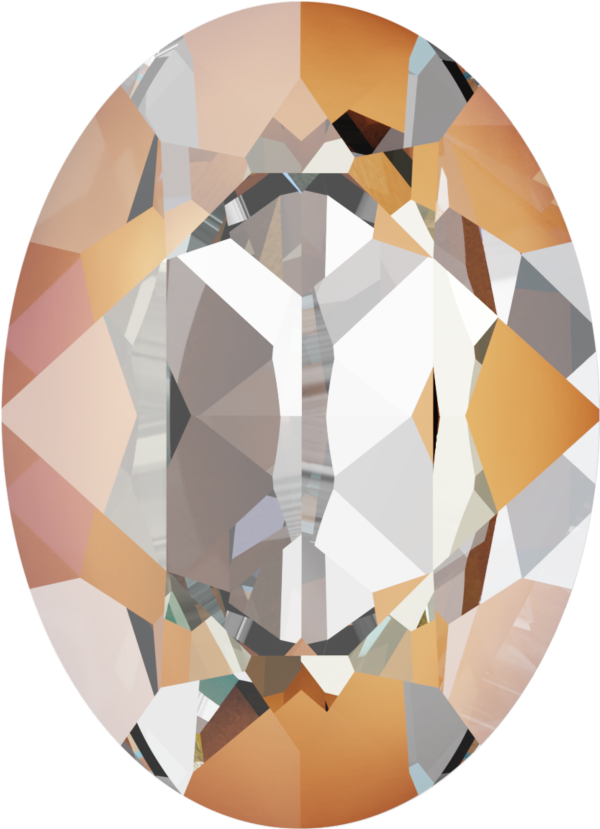 Dreamtime Crystal DC 4120 Oval Fancy Stone Crystal Peach DeLite 14x10mm