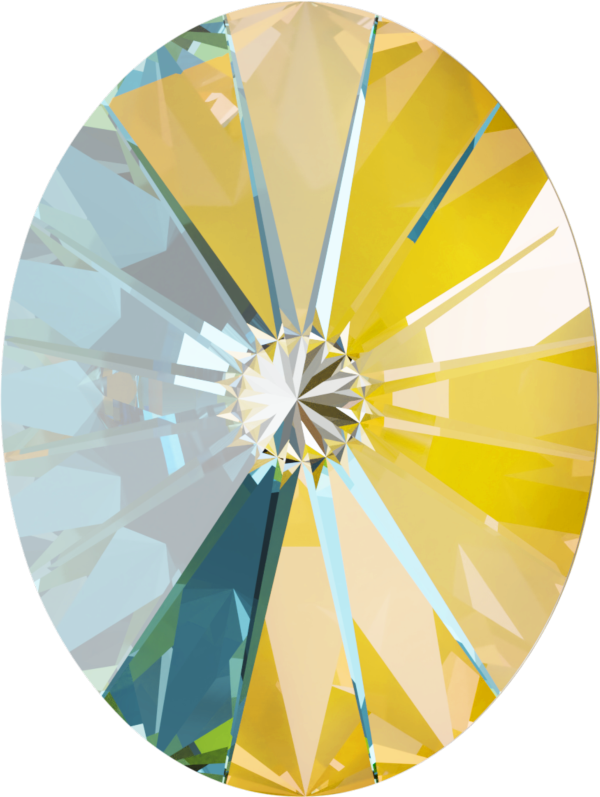 Dreamtime Crystal DC 4122 Oval Rivoli Fancy Stone Crystal Sunshine DeLite 18x13.5mm