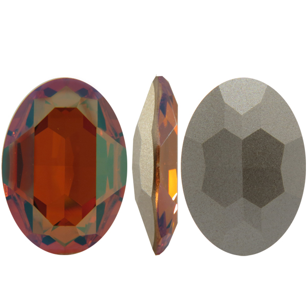 Dreamtime Crystal 4127 Large Oval Fancy Stone Crystal Chili Pepper 30x22mm