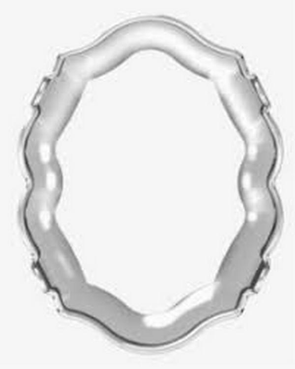 Swarovski 4142S Setting for Swarovski 4142 Baroque Mirror Fancy Stone Rhodium 10x8mm