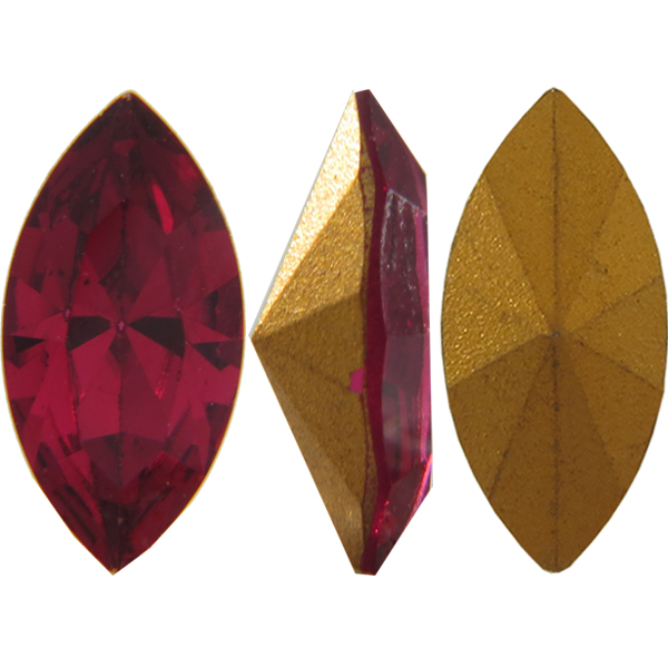 Swarovski 4200 Navette Rhinestones Siam Ruby 15x7mm