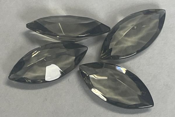 Swarovski 4200/2 Navette Fancy Stone (Table Cut) Black Diamond (Unfoiled) 15x7mm