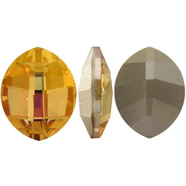 Dreamtime Crystal 4224 Pure Leaf Fancy Stone Brandy 14x11mm