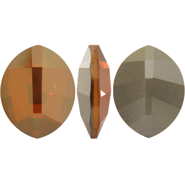 Dreamtime Crystal 4224 Pure Leaf Fancy Stone White Opal Chili Pepper 14x11mm