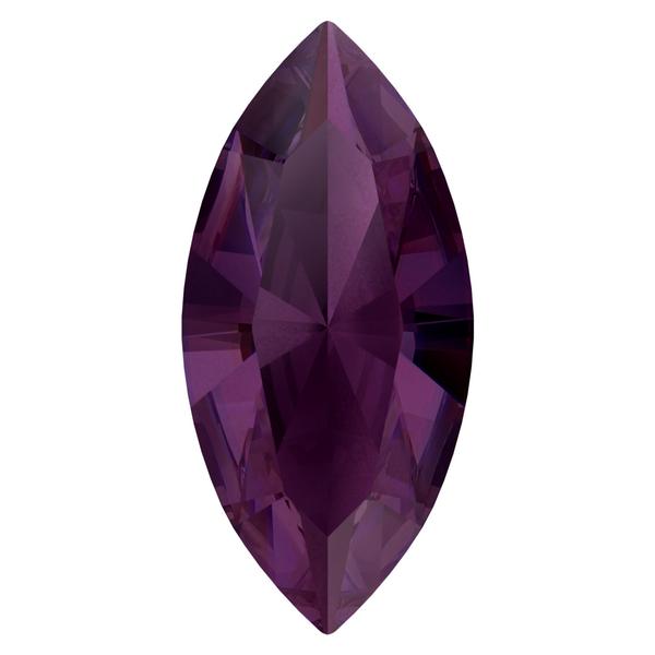 Swarovski 4228 Xilion Navette Fancy Stone Amethyst Ignite 15x7mm