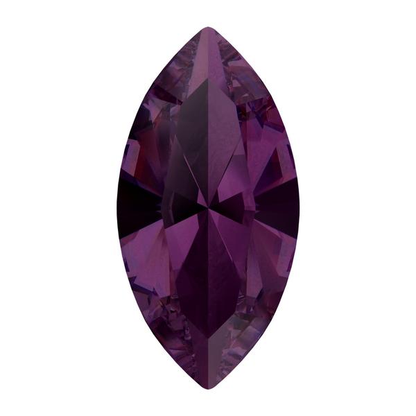 Swarovski 4228 Xilion Navette Fancy Stone Amethyst Ignite 6x3mm